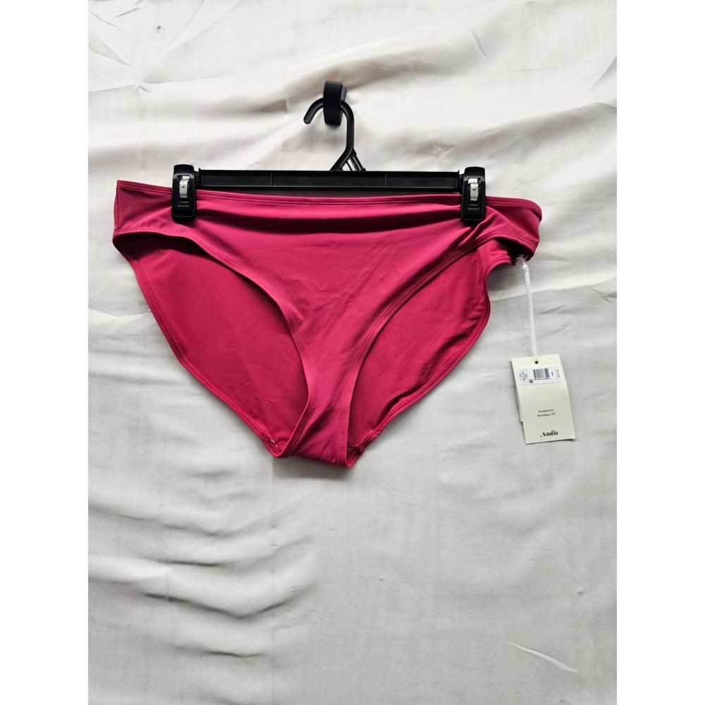Andie Womens Bikini Bottoms Pink Nylon Blend Size XL